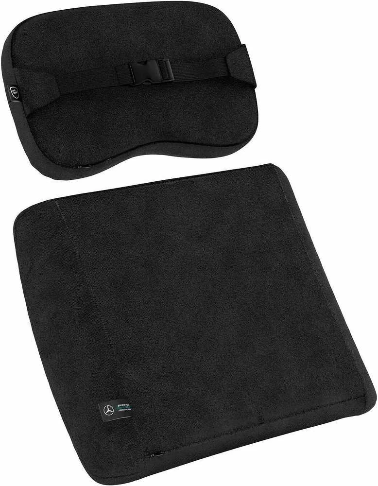 Žaidimų kėdės pagalvėlių rinkinys Noblechairs Mercedes-AMG Petronas F1 TeamMemory Foam Cushion Set, tinka EPIC/ICON/HERO, Juoda