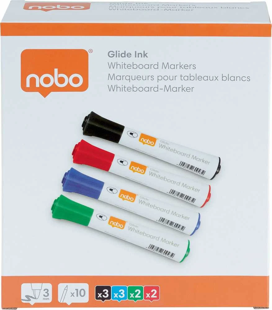 Nobo Glide Ink skirtingos spalvos 10 vnt
