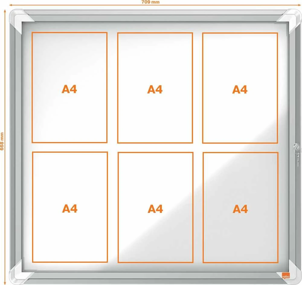 Nobo Premium Plus magnetinis lauko vitrina 6xA4