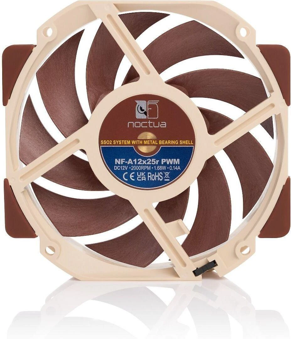 Noctua NF-A12x25r PWM 120mm ventiliatorius iš priekio
