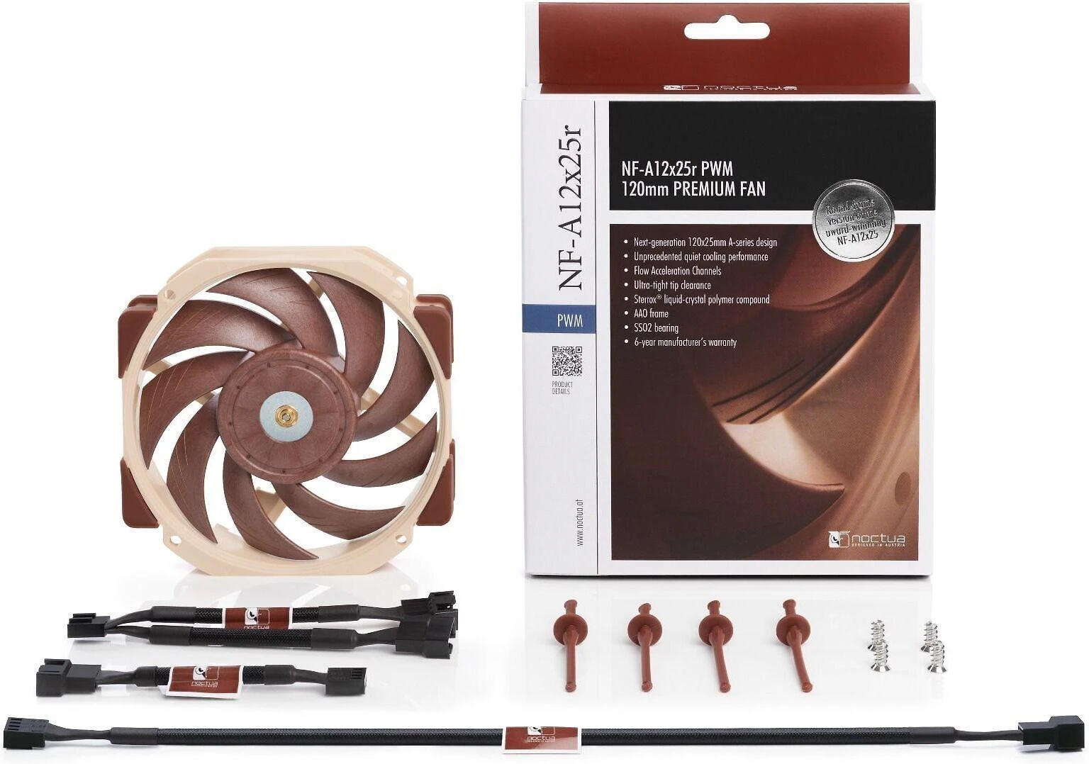 Noctua NF-A12x25r PWM ventiliatorius – 120 mm
