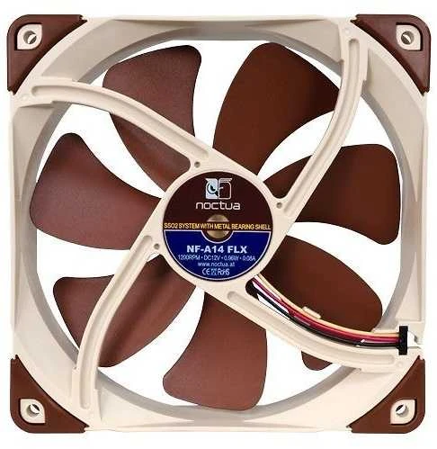 Procesoriaus Aušintuvas - Noctua Nf-a14 Flx 14 Cm, Rusvai Geltonas
