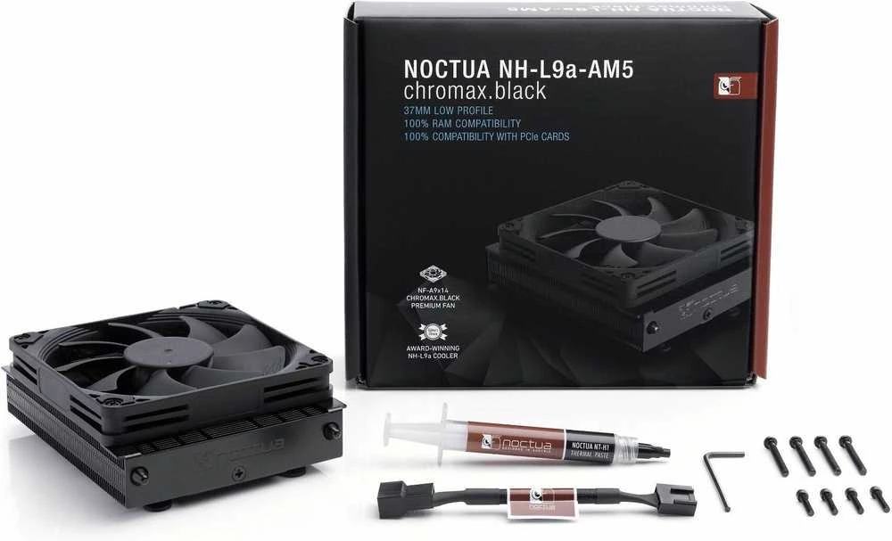Noctua NH–L9a–AM5 chromax.juodas Low Profile aušintuvas CPU – 92mm