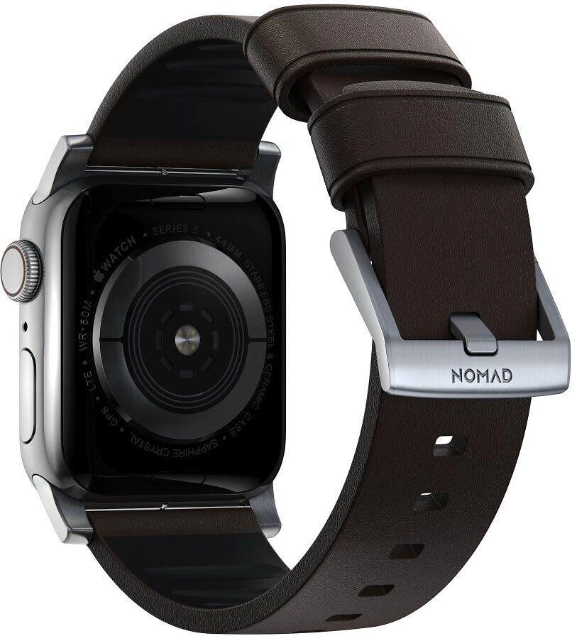 Nomad Aktyvus dirželis Pro rudas, sidabrinis - Apple Watch 49mm/46mm/45mm/44mm/42mm