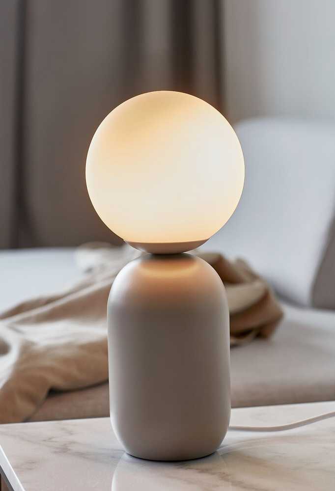 Nordlux Notti pöytävalaisin, harmaa