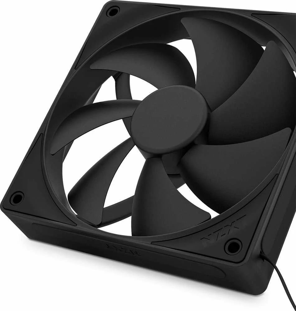 NZXT F120P V2 juodas ventiliatorius kampu