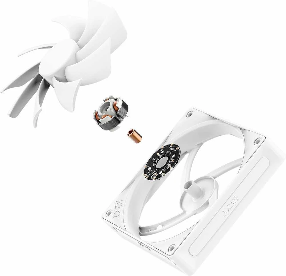 NZXT RF-Q12SF-W2 computer cooling system Kompiuterio dėklas Fan 12 cm Baltas 1 pc(s)