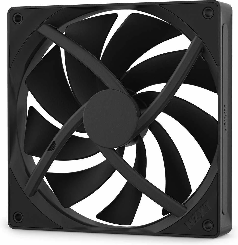 NZXT F140Q V2 juodas ventiliatorius su mentėmis