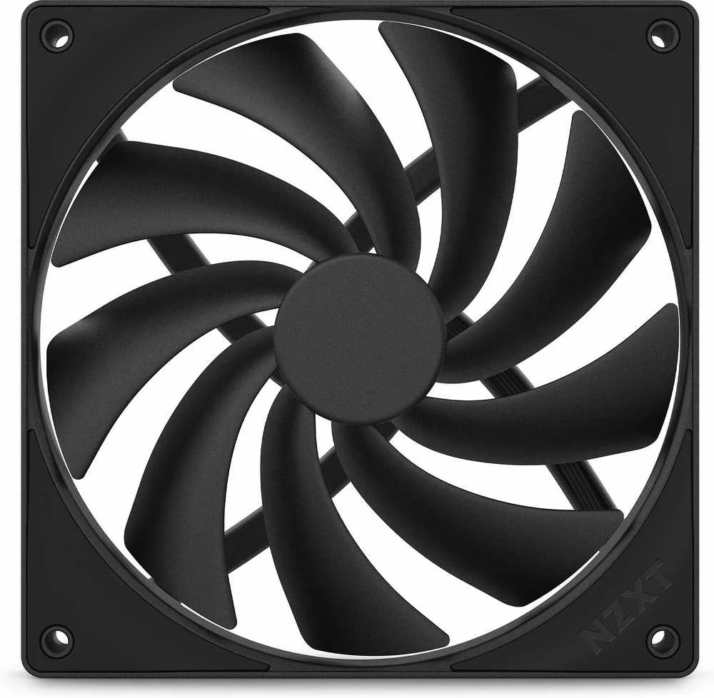 NZXT F140Q V2 juodas ventiliatorius iš priekio