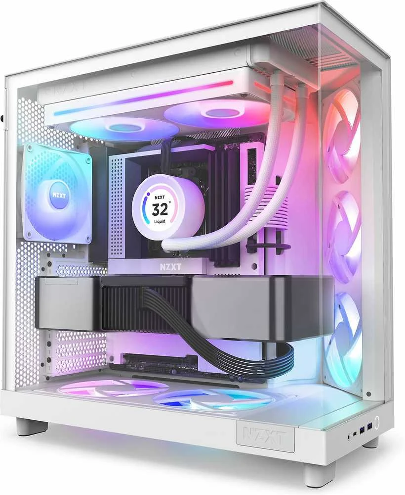 NZXT F280 RGB Core baltas PWM