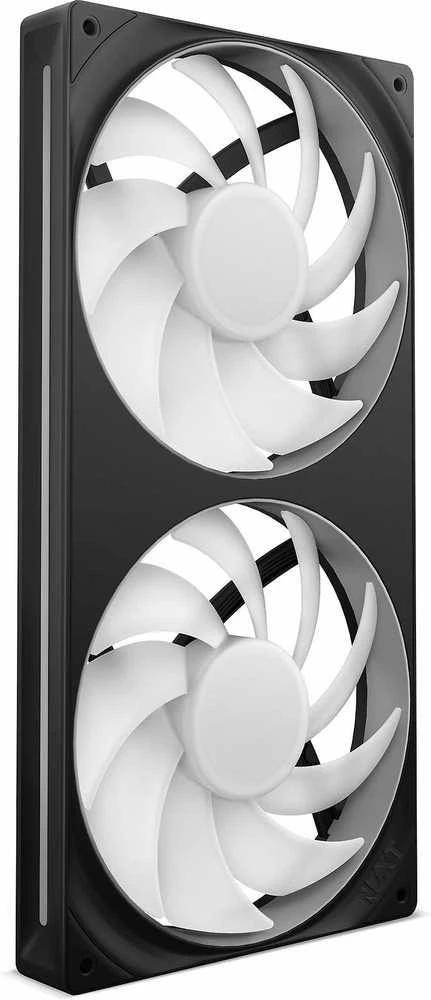 NZXT F280 RGB dvigubas ventiliatorius su baltomis mentėmis