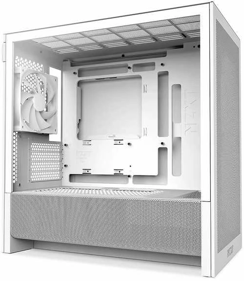 NZXT H3 Flow (2025) Micro-ATX kompiuterio korpusas, baltos spalvos aprašymas - Prekės nuotrauka