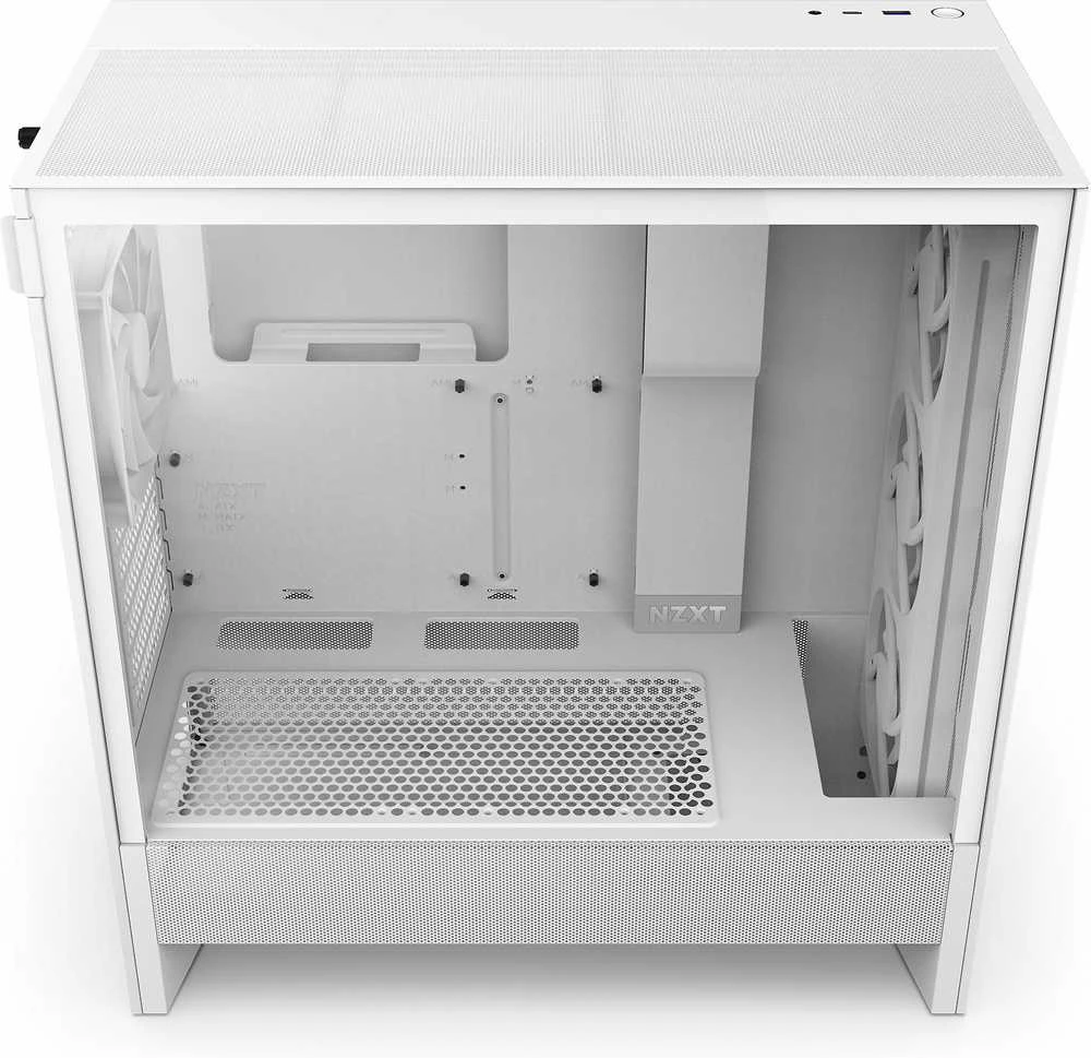 NZXT PC dėklas H5 Flow RGB 2024 midi bokštas baltas
