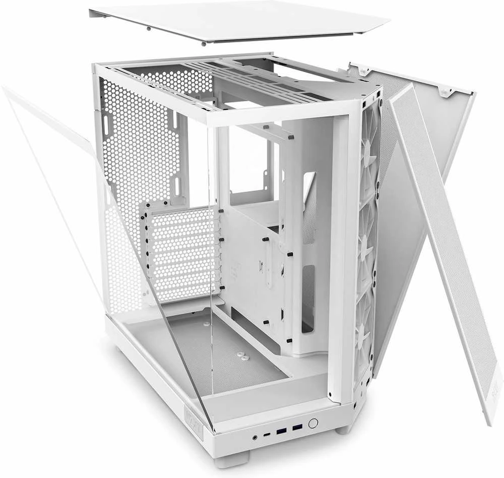 NZXT H6 Flow midi bokšto baltas kompiuterio korpusas