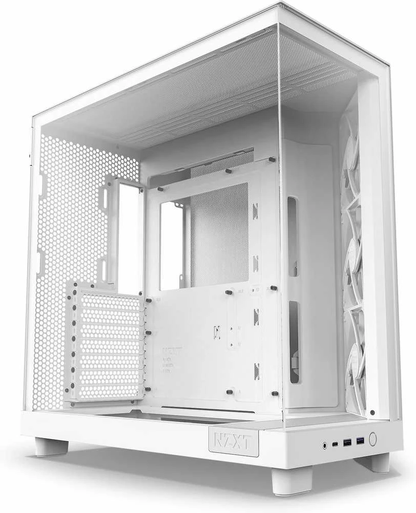 NZXT H6 Flow midi bokšto baltas kompiuterio korpusas
