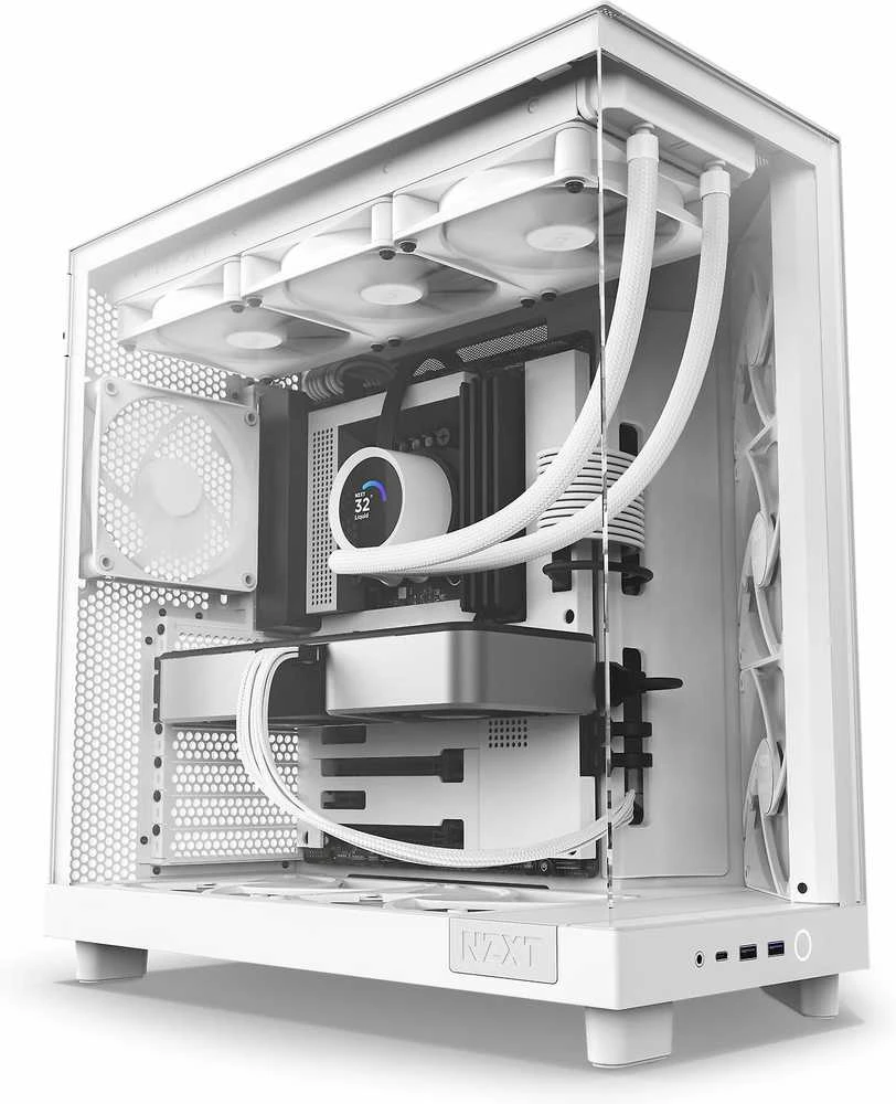 NZXT H6 Flow midi bokšto baltas kompiuterio korpusas