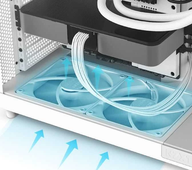 Kompiuterio korpusas NZXT H6 FLOW RGB MIDI BOKŠTAS SU LANGU, Juodas