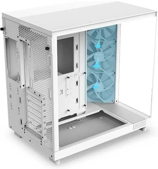 Kompiuterio korpusas NZXT H6 FLOW RGB MIDI BOKŠTAS SU LANGU, Juodas