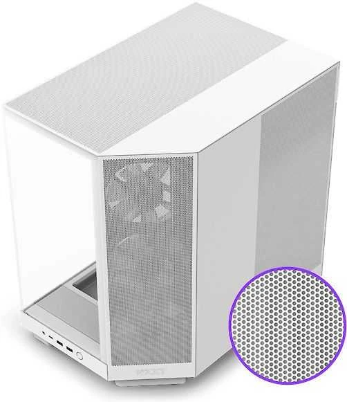 Kompiuterio korpusas NZXT H6 FLOW RGB MIDI BOKŠTAS SU LANGU, Juodas