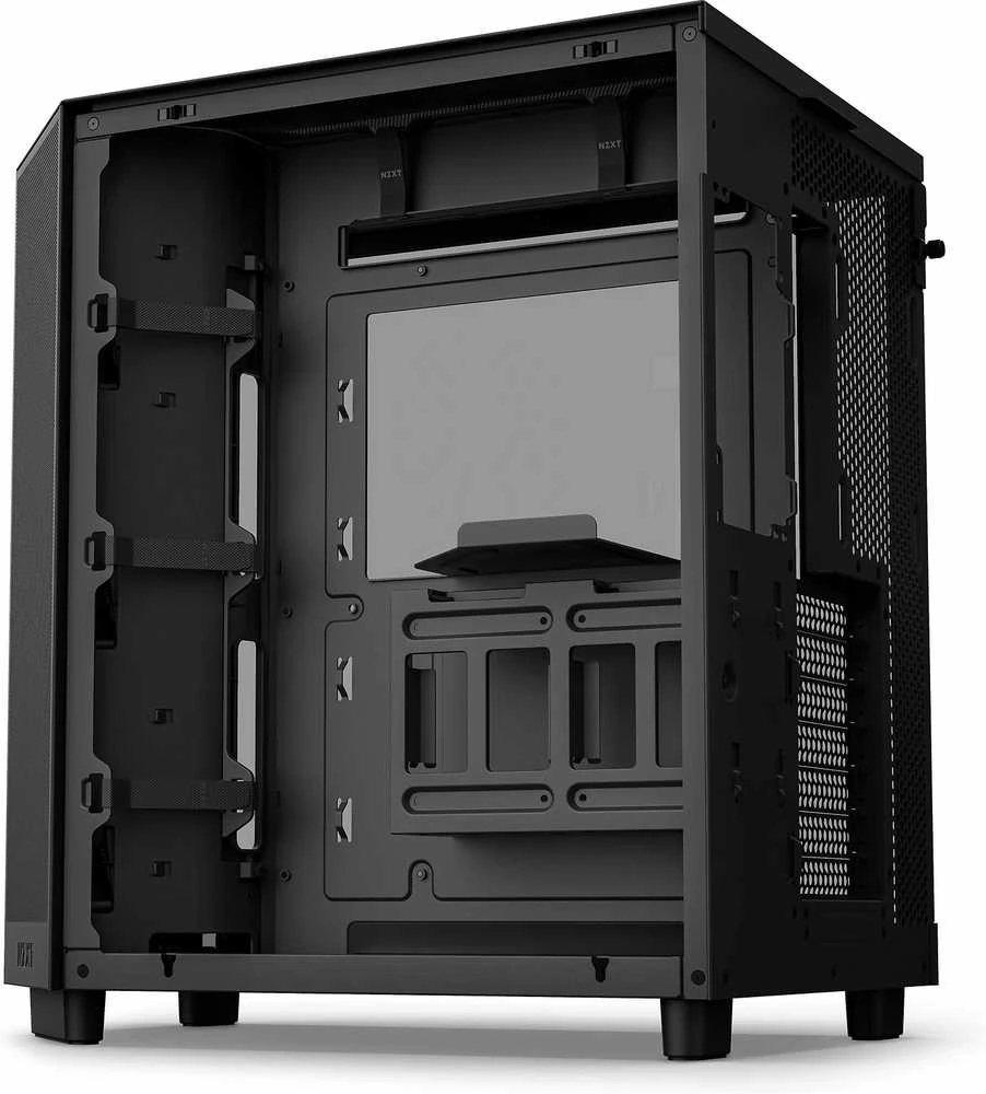 Kompiuterio korpusas NZXT H6 FLOW RGB MIDI BOKŠTAS SU LANGU, Juodas