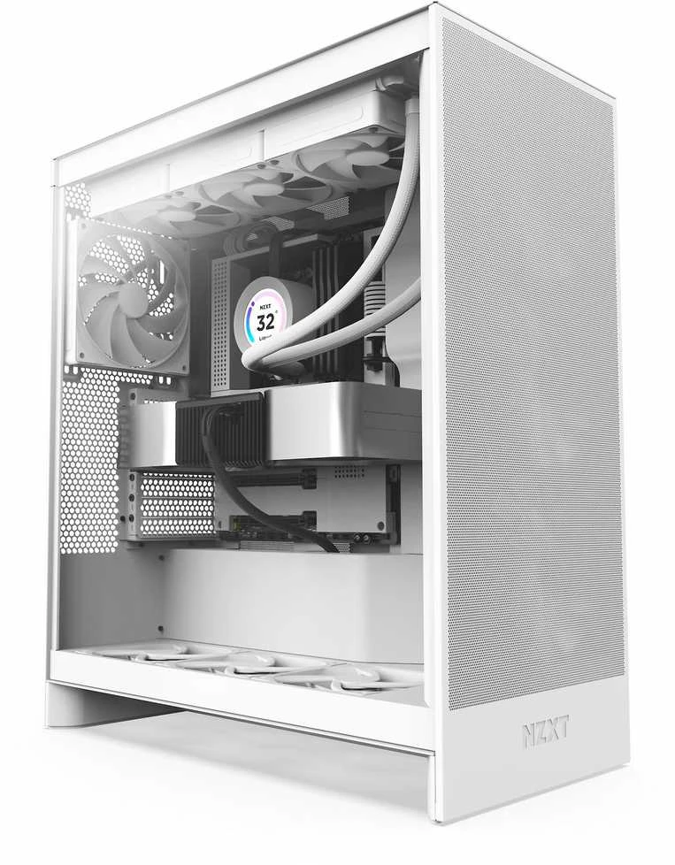 NZXT korpusas H7 Flow 2024 langas Baltas