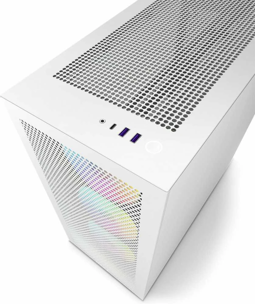 NZXT PC dėklas H7 Flow RGB midi bokštas baltas
