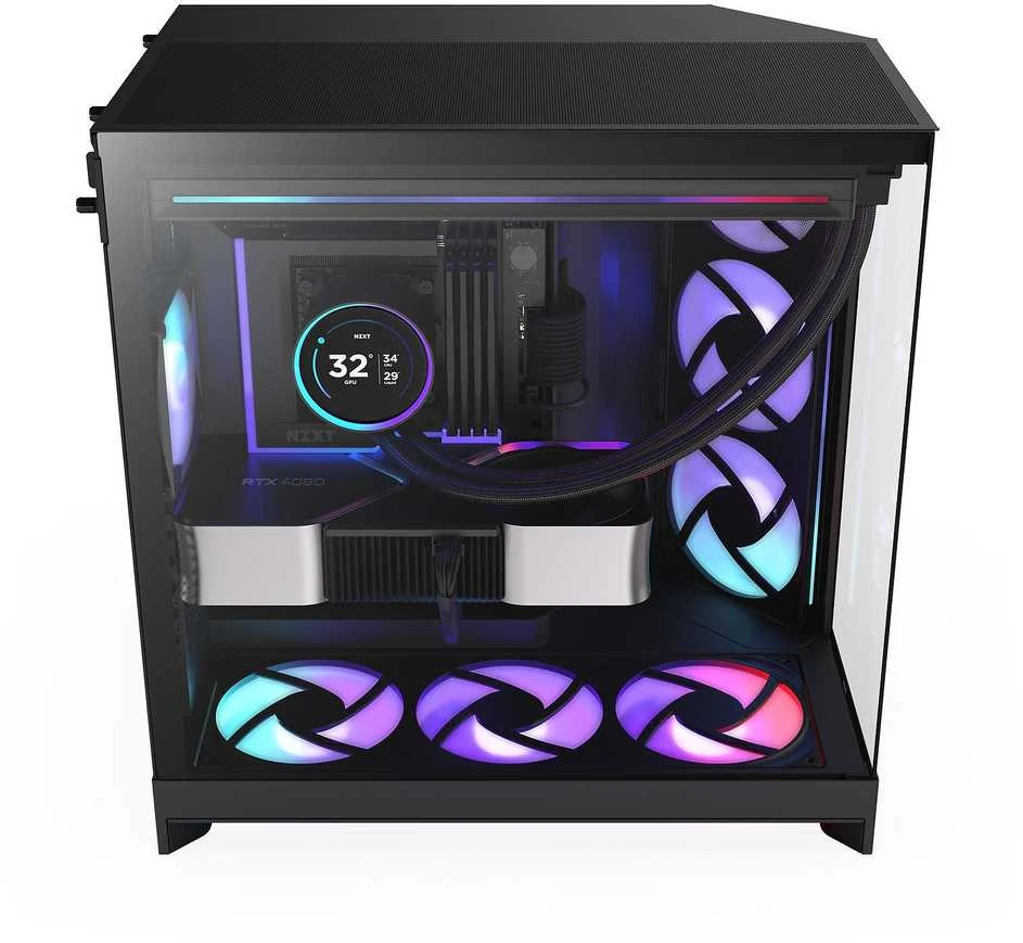 NZXT H9 Flow RGB+ (2025) juoda