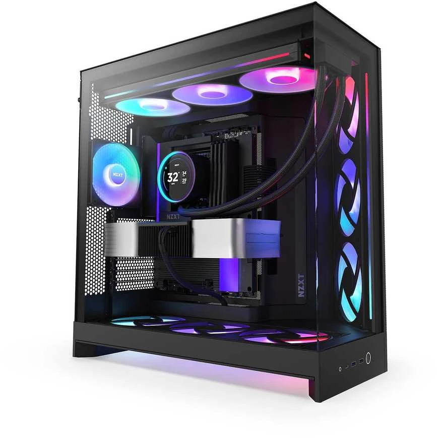 NZXT H9 Flow RGB+ (2025) juoda