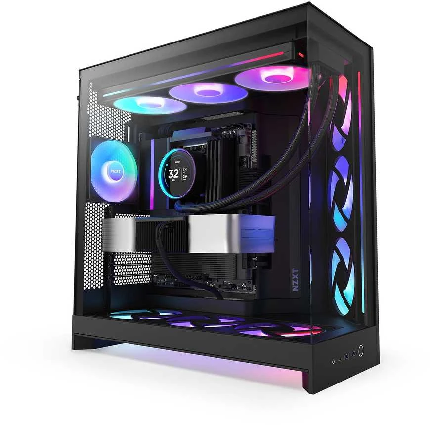NZXT H9 Flow RGB Midi Tower Juodas