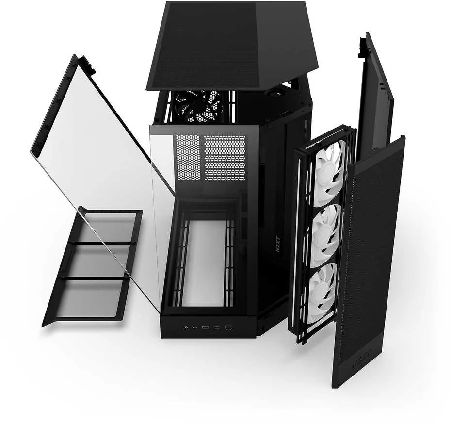 NZXT H9 Flow RGB Midi Tower Juodas