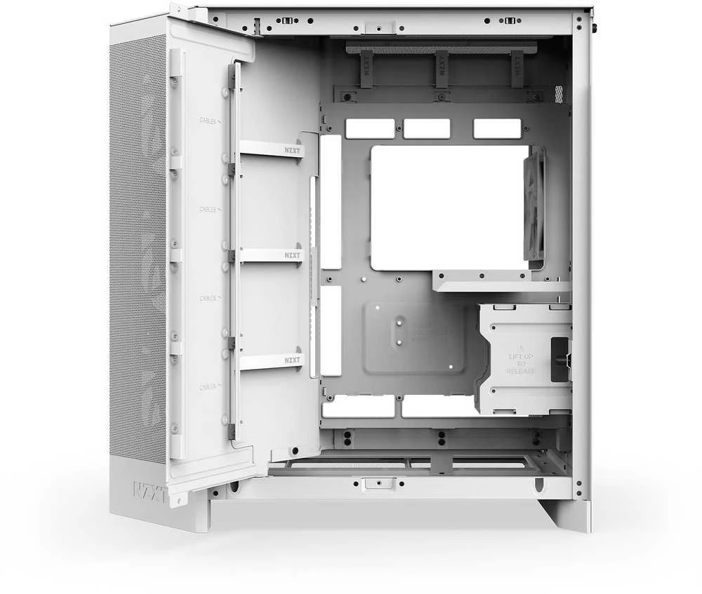 NZXT H9 Flow RGB+ MIDI bokštas Baltos