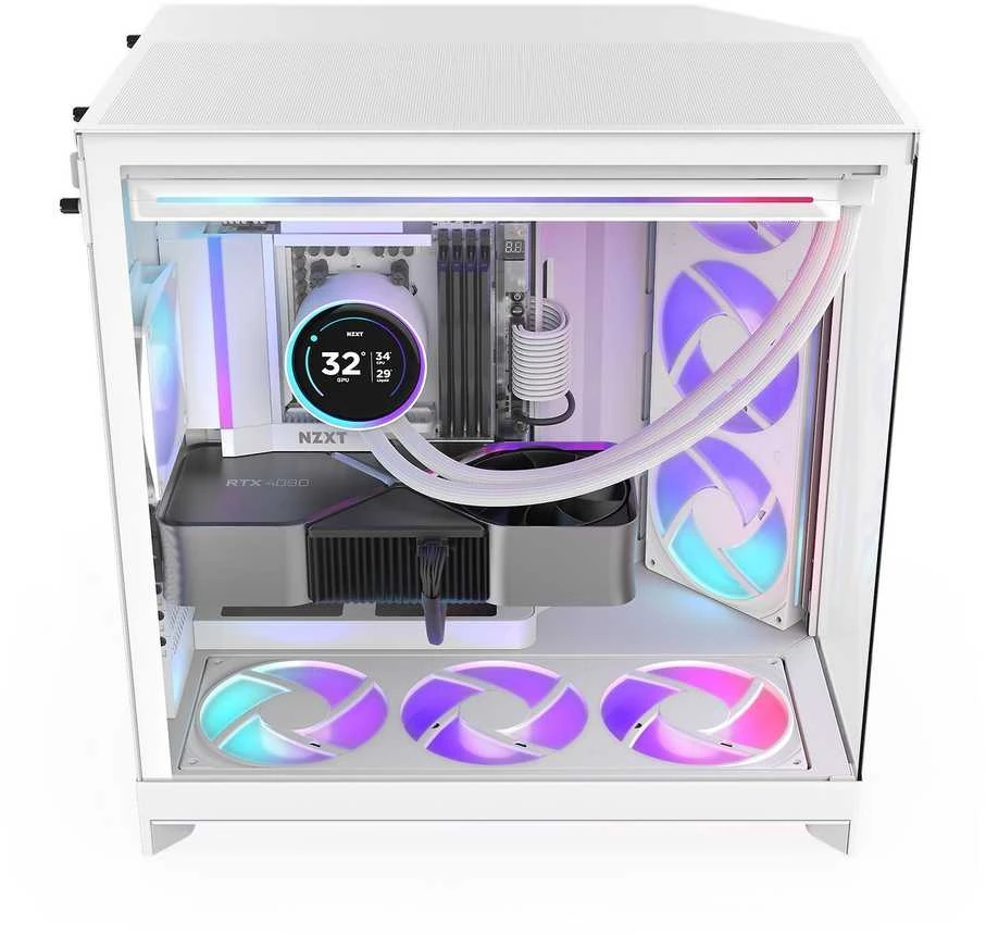 NZXT H9 Flow RGB (2025) balta