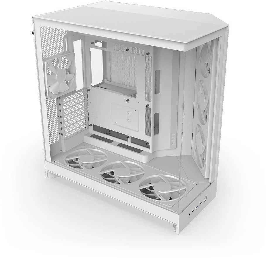 NZXT H9 Flow RGB+ MIDI bokštas Baltos