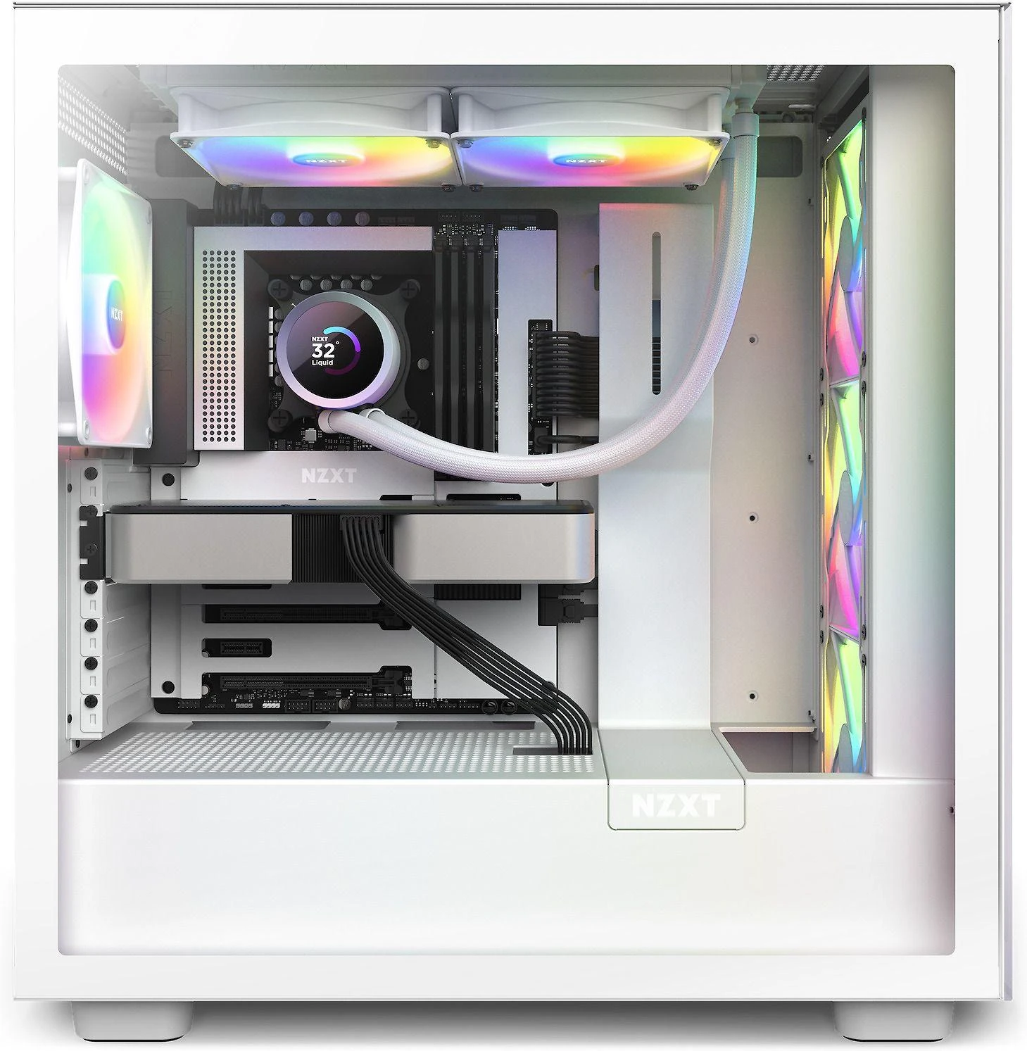 NZXT CPU vandens aušinimas Kraken 280 RGB LCD Baltas
