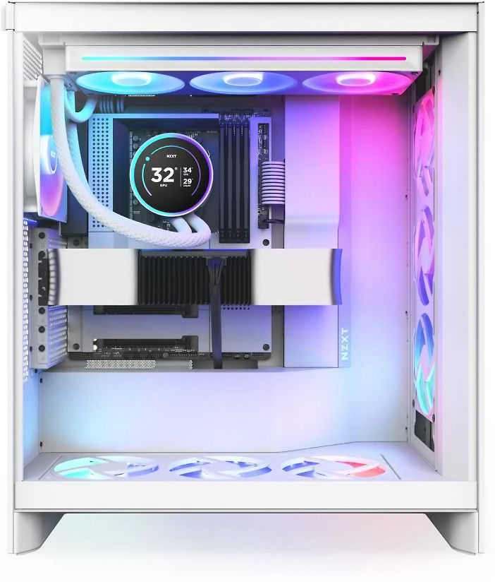NZXT Kraken Elite 360 RGB aušintuvas su LCD ekranu kompiuteryje