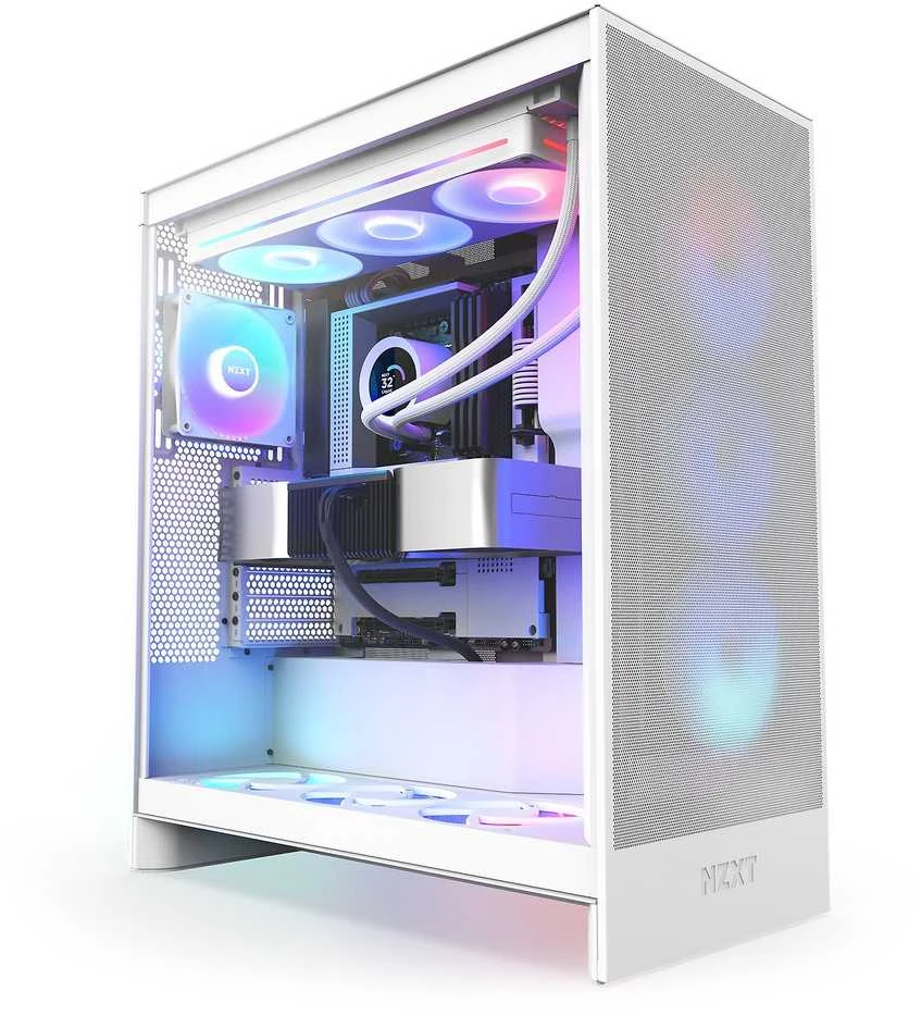 NZXT Kraken 360 RGB aušinimas sumontuotame kompiuteryje