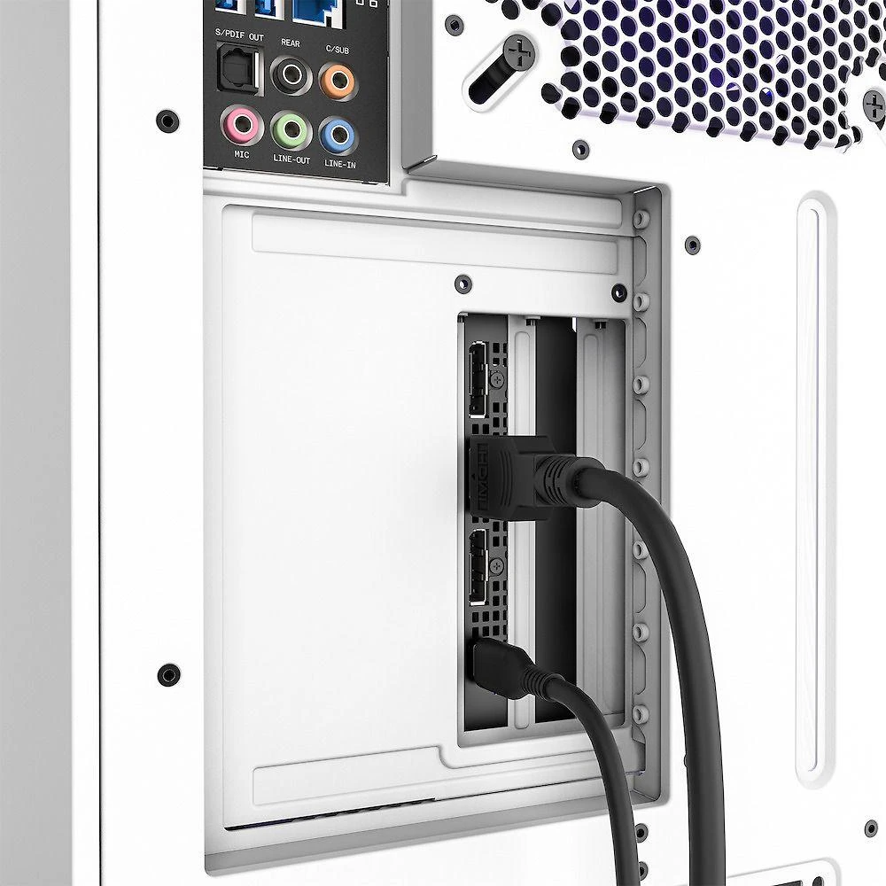NZXT vertikalios vaizdo plokštės tvirtinimo kronšteinas NZXT (PCIE 4.0) balta