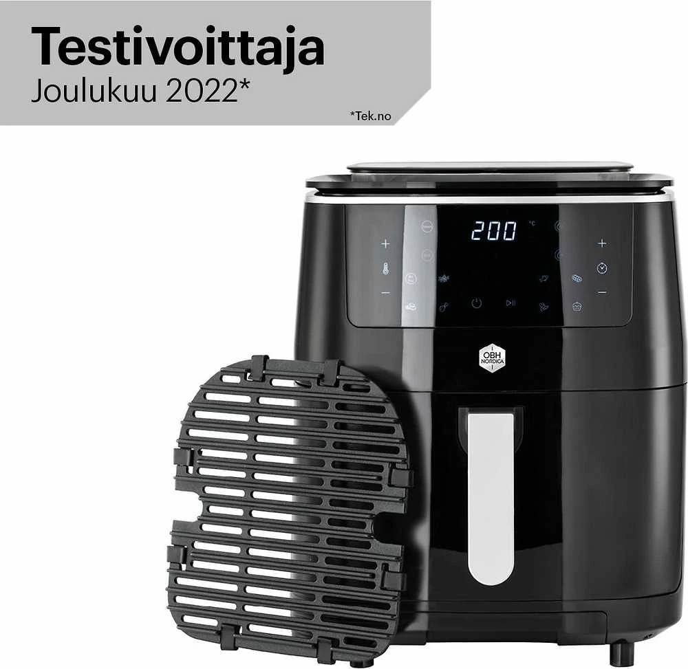 Gruzdintuvė SEB OBH Nordica FW2018S0, Hot air fryer, 6.5 L, 8 person(s), 60 min, Single, Juodas