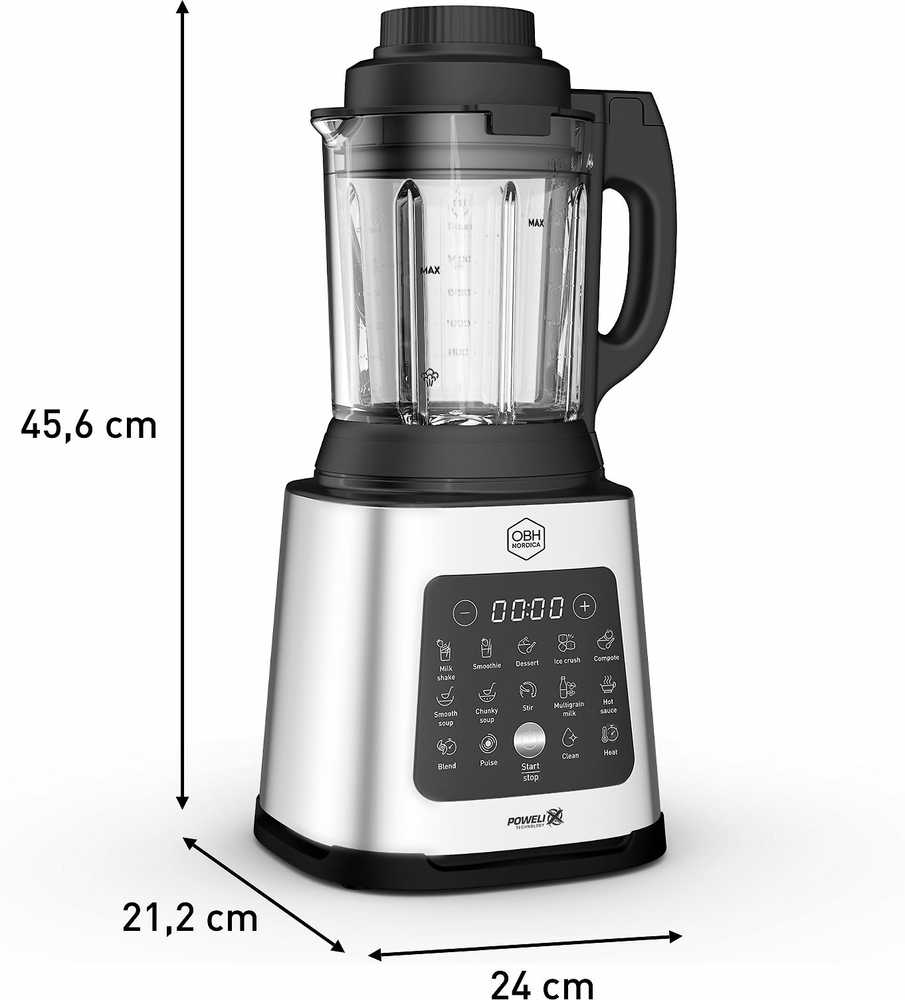 OBH Nordica Perfectmix Cook maišytuvas, nerūdijančio plieno/juodas