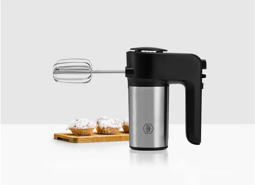 Plakiklis OBH Nordica Urban Mix, Hand mixer, Juodas, Nerūdijantis plienas, Mixing, 1.2 m, 300 W, 220-240 V