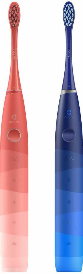 Dantų šepetėlis Oclean "Flow Find Duo Sonic" šepetėlių rinkinys raudona - mėlyna 2 vnt.