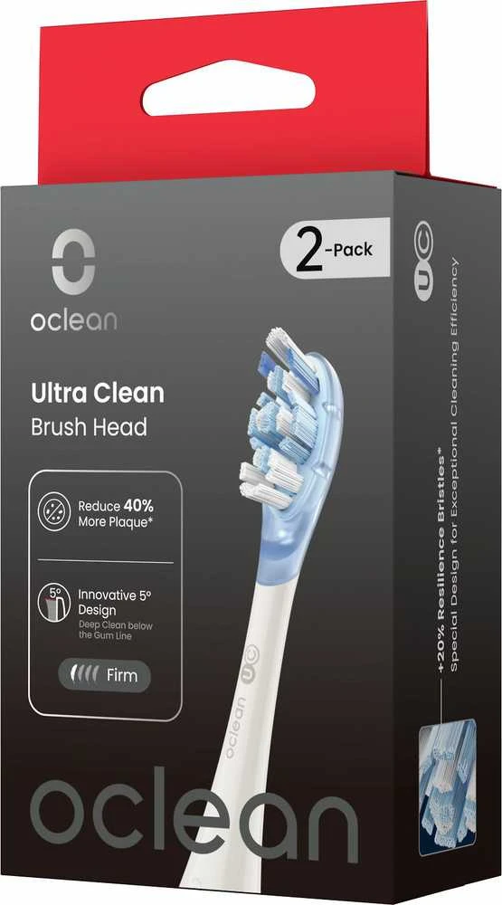 Oclean Ultra Clean 2 vnt. dantų šepetėlio antgaliai, balti