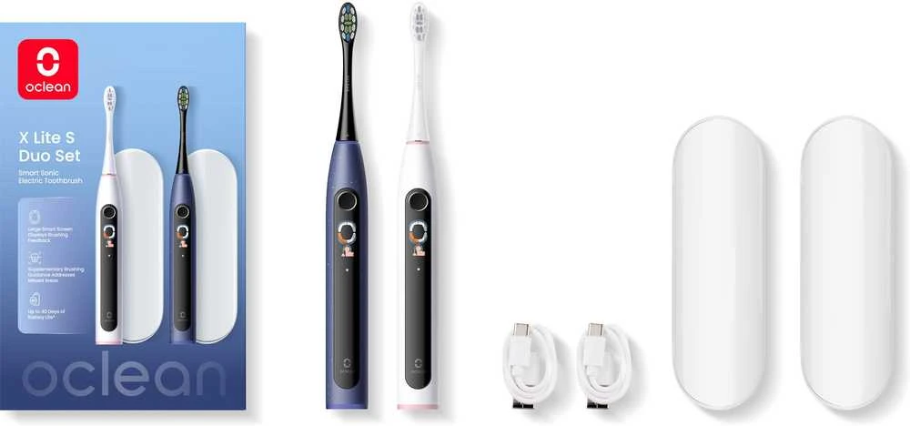 Oclean X Lite S Duo Set komplekto sudėtis