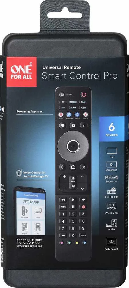 One For All Vienas visiems Smart Control Pro 6 universalus nuotolinio valdymo pultas URC 7966