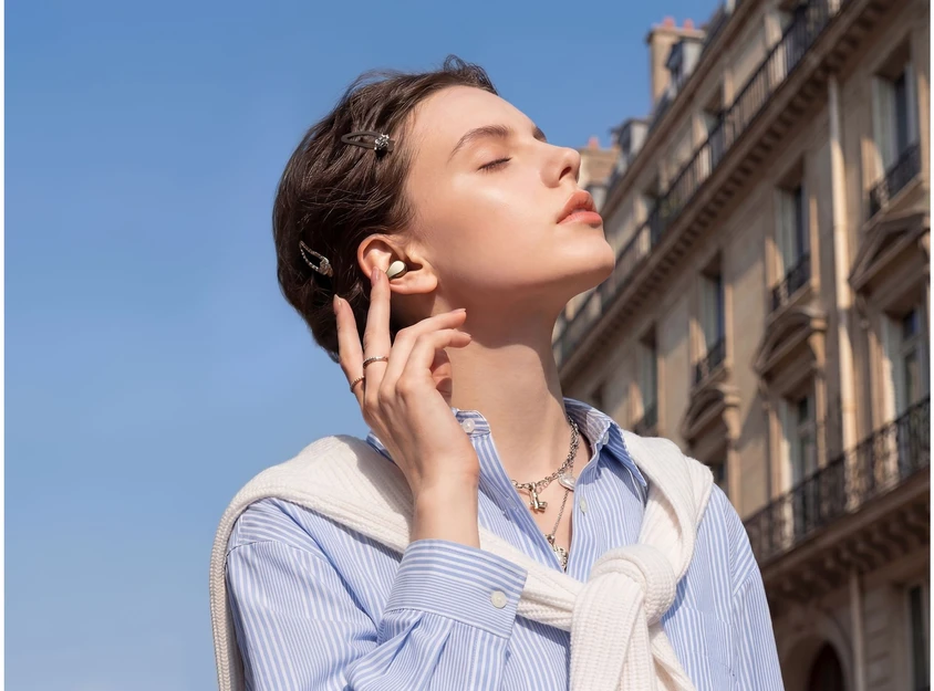 Ausinės Oppo Enco Clip2 Open langattomat kuulokkeet, kulta