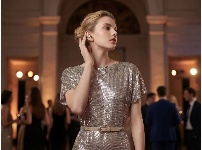 Ausinės Oppo Enco Clip2 Open langattomat kuulokkeet, kulta
