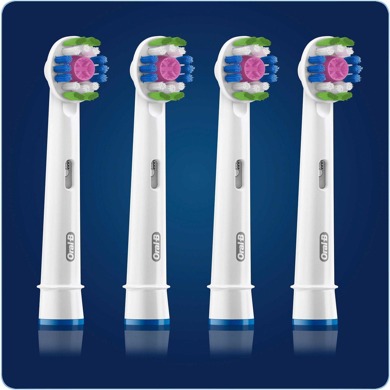 Oral-B Replaceable dantų šepetėlis galvutės with CleanMaximiser 3D Refill Heads Suaugusiems Šepetėlių skaičius galvutės įeina 4 Number of teeth brushing modes Does not apply Baltas