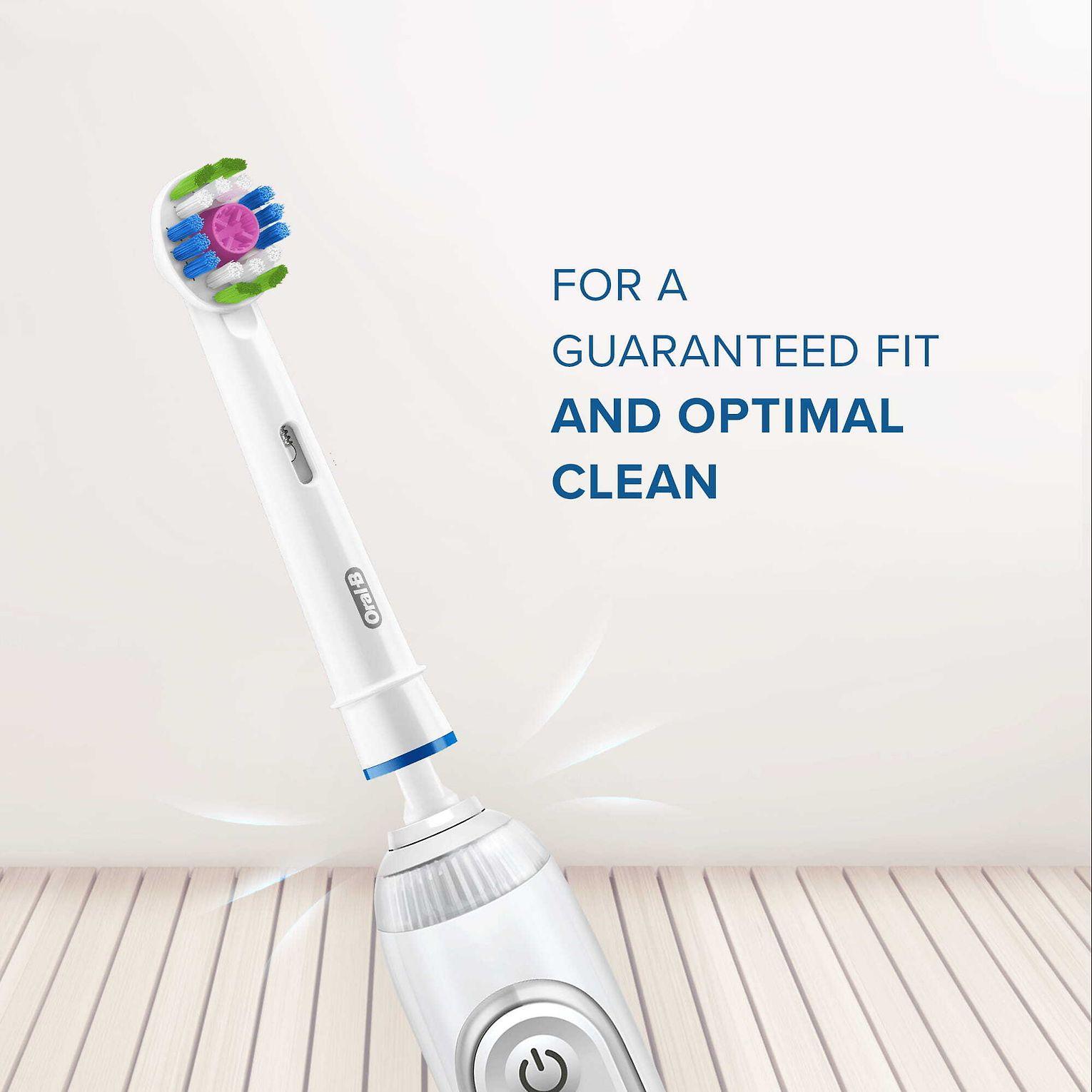 Oral-B Replaceable dantų šepetėlis galvutės with CleanMaximiser 3D Refill Heads Suaugusiems Šepetėlių skaičius galvutės įeina 4 Number of teeth brushing modes Does not apply Baltas