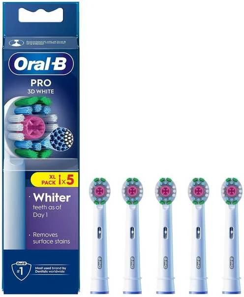 Oral-B Pro 3D White šepetėlio galvutės, 5 vnt.