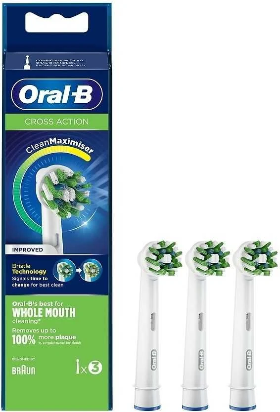 Oral-B CrossAction EB-50-3 dantų šepetėlio antgalis, 3 vnt.